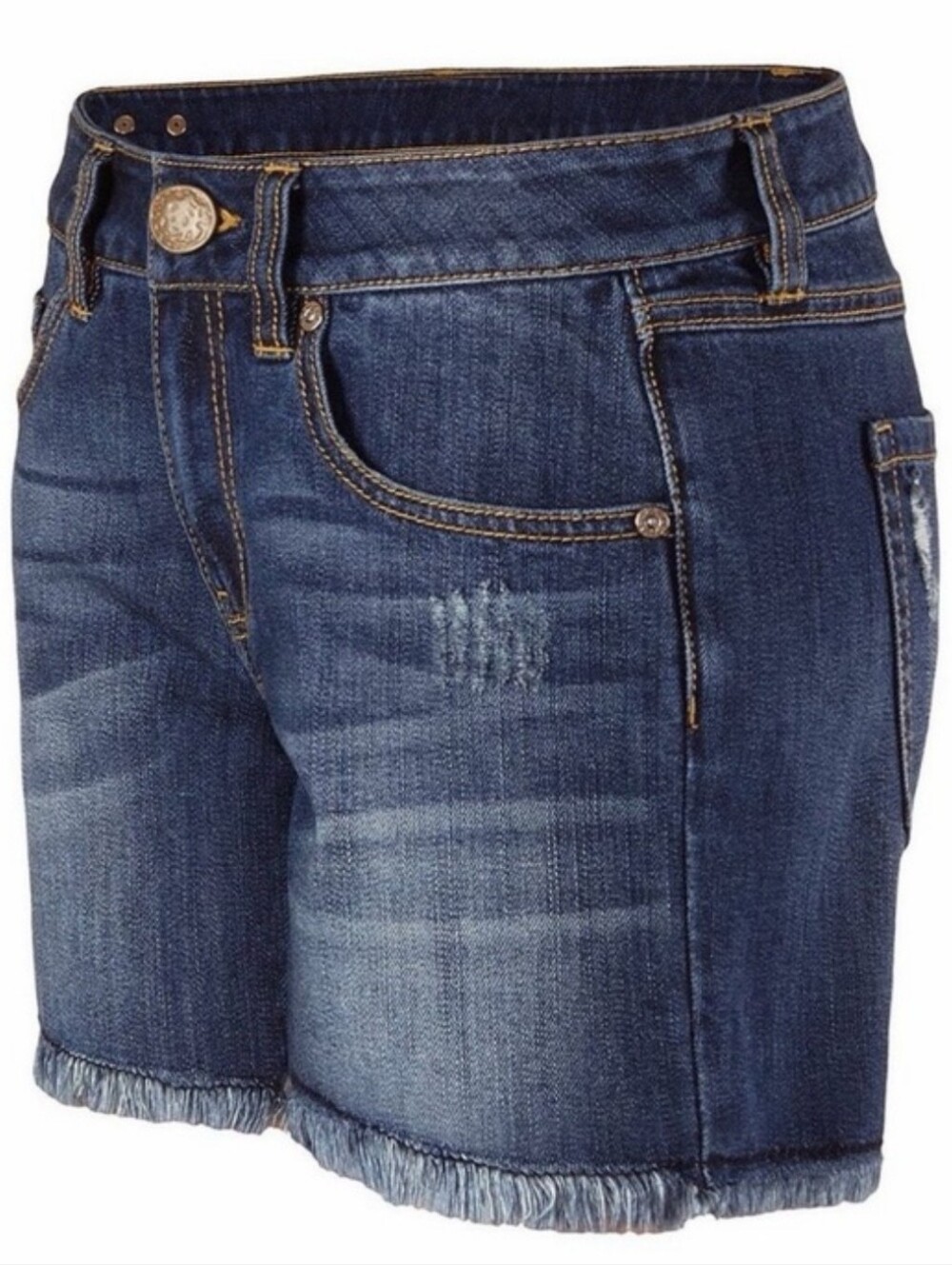 CAbi Beach Club Wash Raw Hem Tomboy  Denim Shorts Style #5243 - Picture 2 of 13